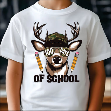 100 Days of School Deer DTF Transfer