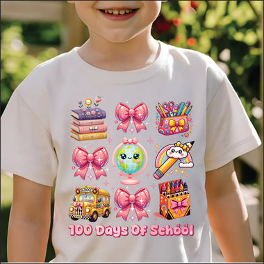 100 Days of School Coquette DTF Transfer