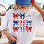 Americana Coquette Bows DTF Transfer