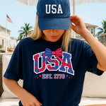 USA Est 1776 Faux Embroidery DTF Transfer