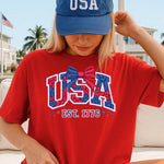 USA Est 1776 Faux Embroidery DTF Transfer