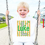 Custom Striped Initial w Name