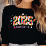 2025 Happy New Year Brush Stroke DTF Transfer