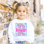 Custom Striped Initial w Name