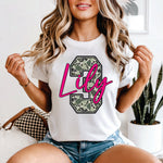 Custom Pink & Camo Pattern Baseball - Softball Name and number only