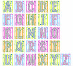 Custom Striped Initial w Name