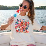 Gingham America with Bow  DTF Transfer