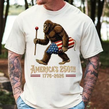 America's 250th Firework Sasquatch DTF Transfer