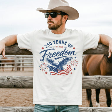 250 Years of Freedom with Eagle and Flag DTF Transfer