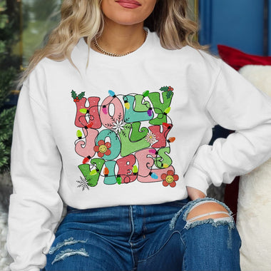 Retro Holly Jolly Vibes DTF Transfer