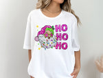 Ho Ho Ho Faux Glitter Santa DTF Transfer