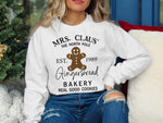 Mrs Claus Gingerbread Bakery DTF Transfer