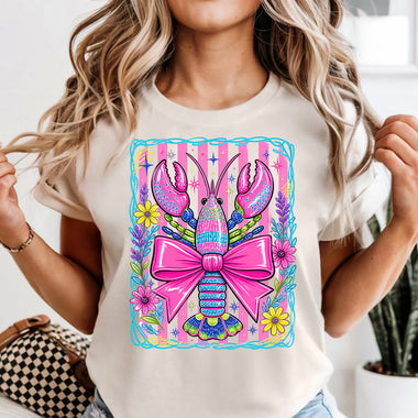 Preppy Bright Lobster DTF Transfer