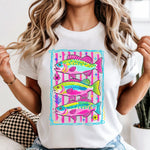 Preppy Bright Fish DTF Transfer
