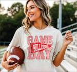Bulldogs Red Gingham Game Day DTF Transfer