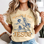 Saddle Up We're Following Jesus DTF Transfer