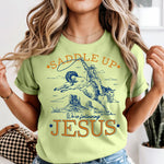 Saddle Up We're Following Jesus DTF Transfer