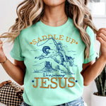 Saddle Up We're Following Jesus DTF Transfer