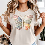 Patchwork Butterfly DTF Transfer