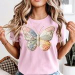 Patchwork Butterfly DTF Transfer