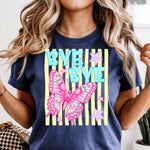 Preppy Bye Bye Butterfly DTF Transfer