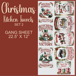 Christmas Kitchen Towel set 2 22.5"x12"