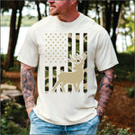 Camo Deer Flag DTF Transfer