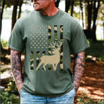 Camo Deer Flag DTF Transfer