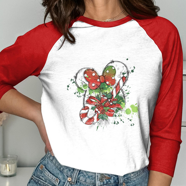 Watercolor Magical Christmas with Candy Canes  DTF Transfer