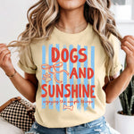 Preppy Dogs and Sunshine blue/red DTF Transfer