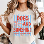 Preppy Dogs and Sunshine blue/red DTF Transfer