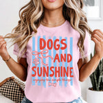 Preppy Dogs and Sunshine blue/red DTF Transfer