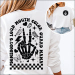 Color Guard Mom Skeleton Black 2 parts DTF Transfer