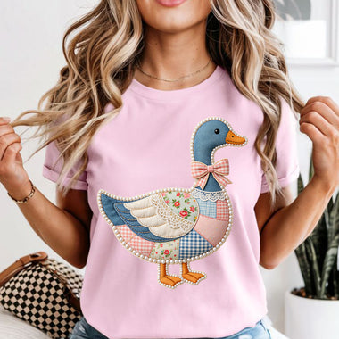 Patchwork Duck DTF Transfer
