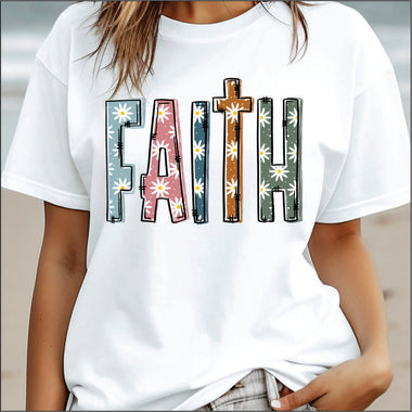 Faith Boho with Flowers DTF Transfer