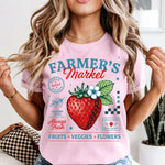 Farmers Market Strawberry DTF Transfer