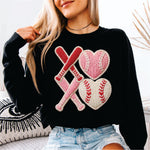 Faux Yarn Baseball XO