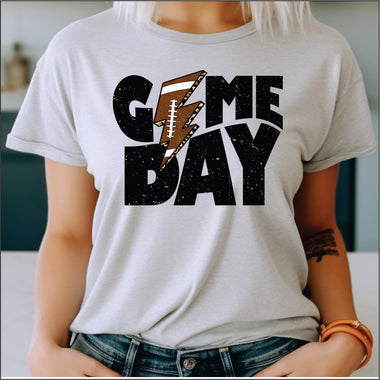 Game Day Football Lightning Bolt Transfer