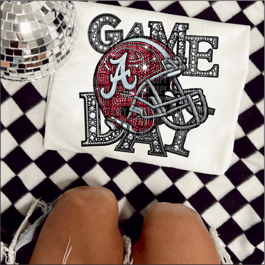 Game Day Rhinestone Alabama DTF Transfer