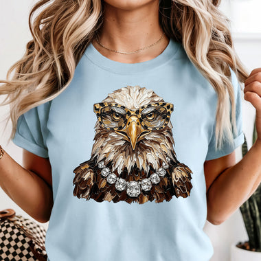 Glam Bald Eagle DTF Transfer