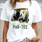 Golf Just here for the Par Tee Labradors DTF Transfer