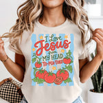 I Love Jesus from my Head Tomatoes DTF Transfer
