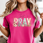 Just Pray Floral DTF Transfer