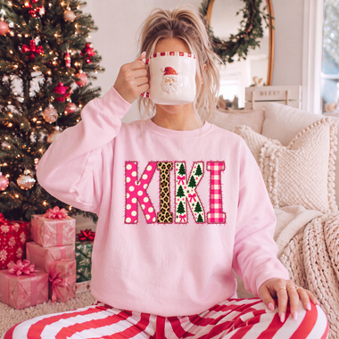 KIKI Pink Cheetah Christmas DTF Transfer