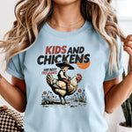 Kid and Chickens are Best Free Range DTF Transfer