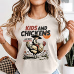 Kid and Chickens are Best Free Range DTF Transfer