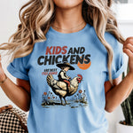 Kid and Chickens are Best Free Range DTF Transfer