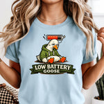 Low Battery Goose DTF Transfer