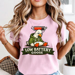 Low Battery Goose DTF Transfer