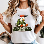 Low Battery Goose DTF Transfer